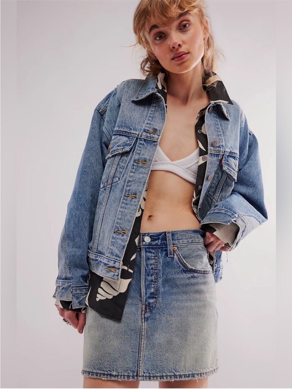 Levi's Icon Denim Mini Skirt-NEW